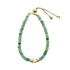 Green Aventurine Rondelle Pearl Stone Bracelet