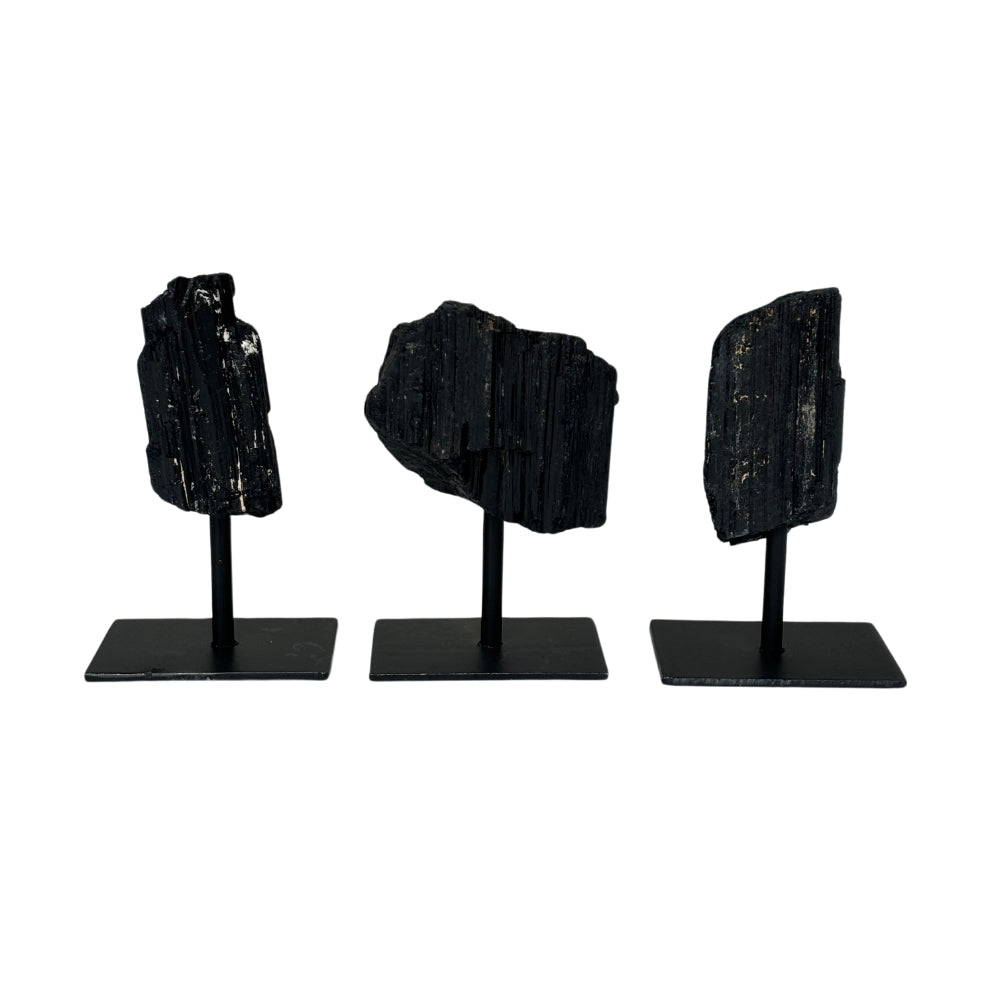 Black Tourmaline Raw on Stand