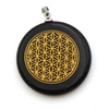 Black Obsidian Flower Of Life Pendant