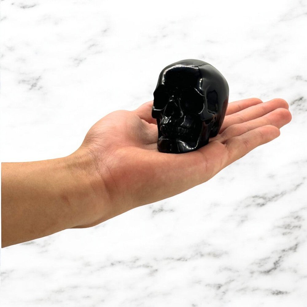 Black Obsidian Skull - Large
