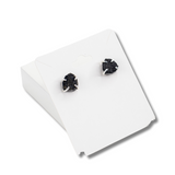 Black Tourmaline Raw Earrings