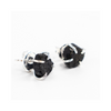 Black Tourmaline Raw Earrings