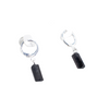 Black Tourmaline Raw Earrings(Hoop)