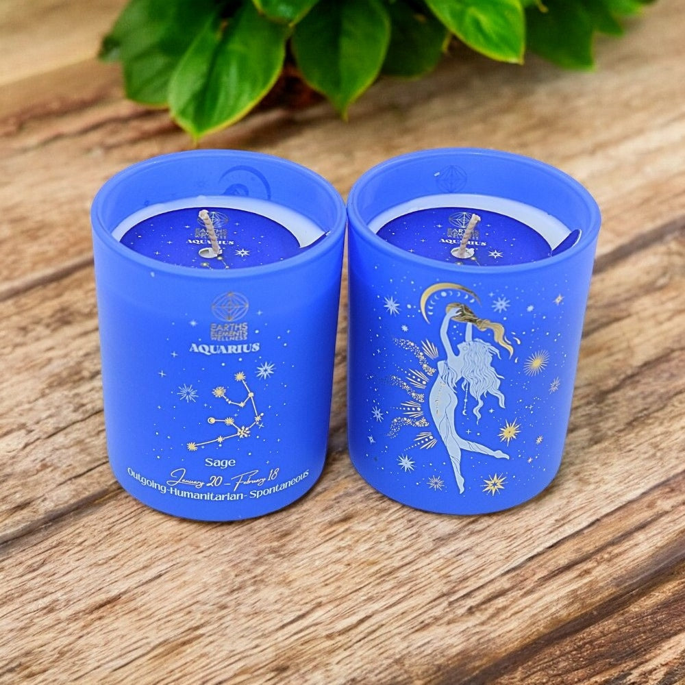 Aquarius Zodiac Candle