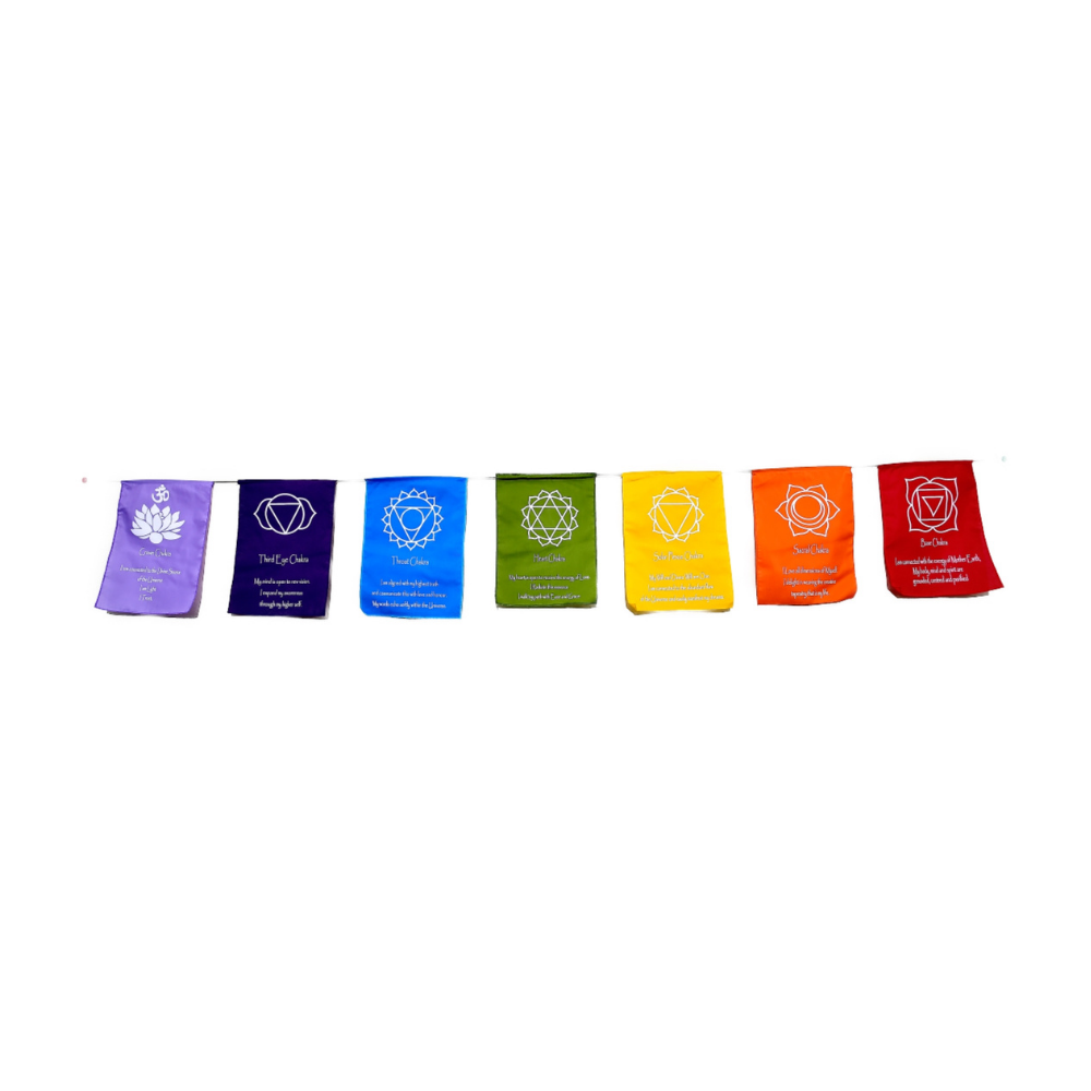 Chakra Wellbeing Prayer Flag - Small