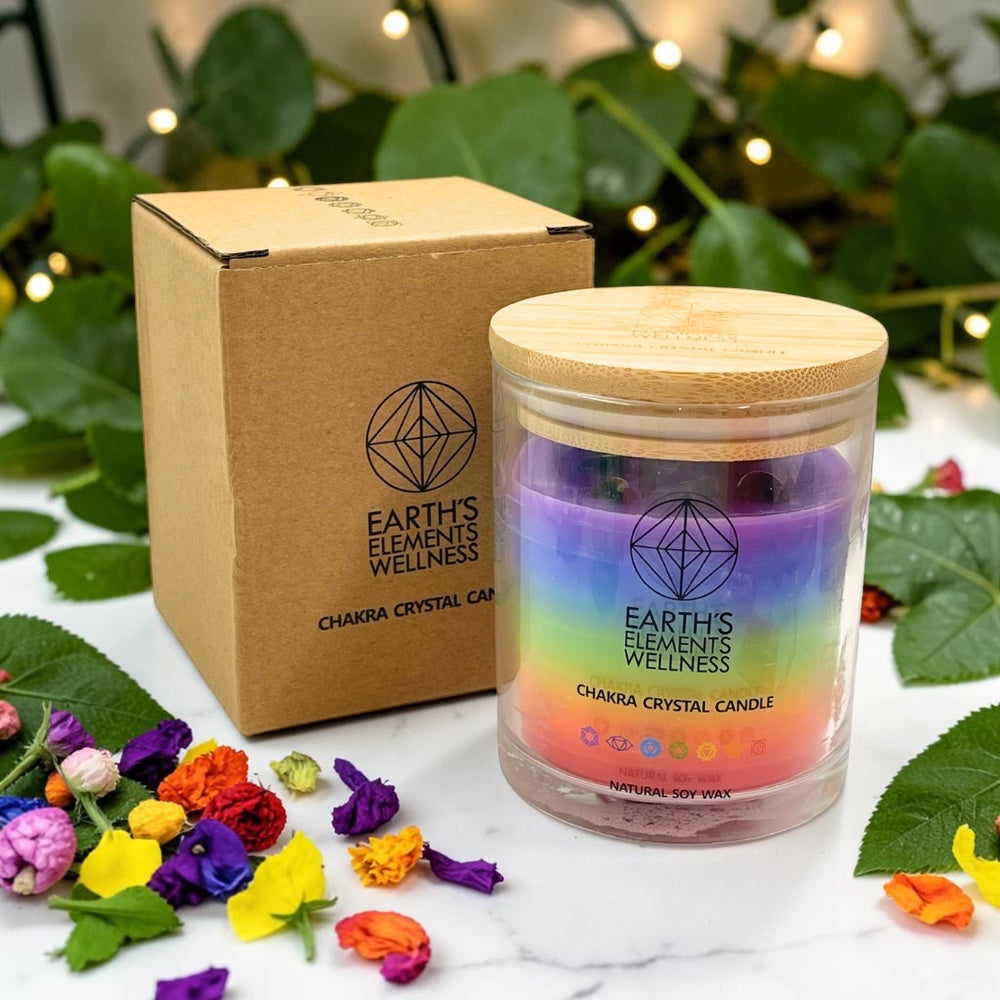キャンドル N21 EARTH AND STOVE CRYSTAL CANDLE Crystal Candle Chakra | Earths Elements
