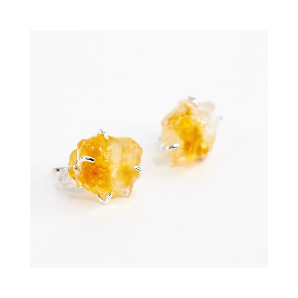 Citrine Raw Earrings