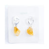Citrine Raw Earrings (Hoop)