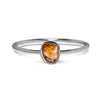 Citrine Raw Silver Ring