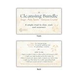 Cleansing Bundle packaging with instructions on a white background