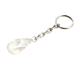 Clear Quartz Crystal Keychain
