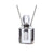 Crystal Aromatherapy Necklace - Clear Quartz Bottle (Silver)