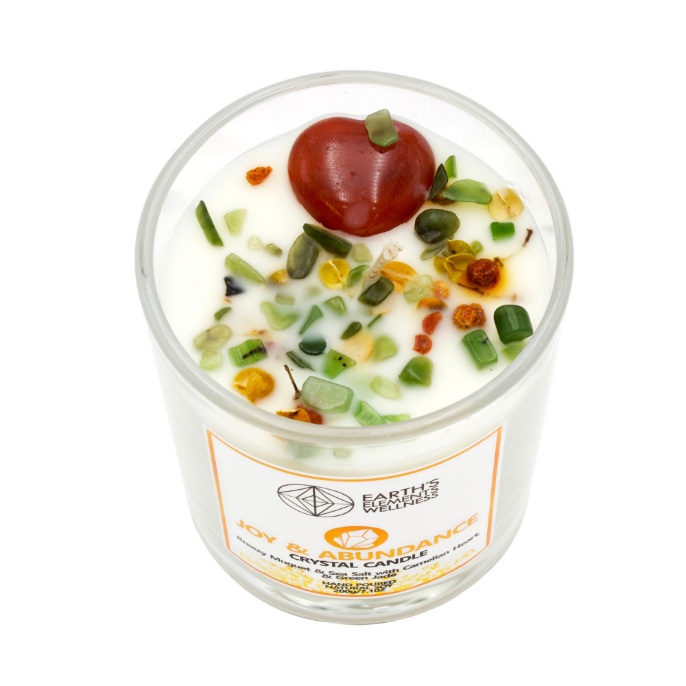 Palm Wax Candles of Sacral Chakra Energy Love 11oz Earths Elements