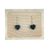 Black Tourmaline Heart Earrings - 925