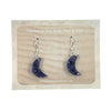 Amethyst Druzy Moon Earrings - 925