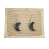 Earring - Moon, Rainbow Druzy 925