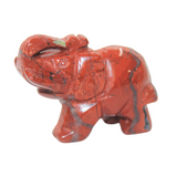 Crystal Elephant - Red Jasper Large