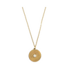 Earths Elements Gold Spiral Necklace with Moonstone Gem