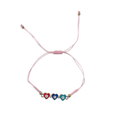 Evil Eye Heart Bracelet – Light Pink