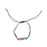 Evil Eye Triple Butterfly Bracelet – Black