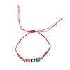 Evil Eye Triple Butterfly Bracelet – Red