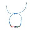 Evil Eye Triple Butterfly Bracelet – Light Blue