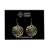 Flower of Life Earrings - Brass