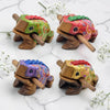 Frog Hand Painted Wooden Carving