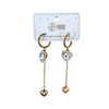 EE Hoop Earrings – Jeweled Heart w/ Evil Eye