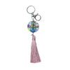 Hamsa Tassel Keychain - Pink