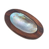 Wood Bowl with Shell - Brown