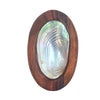 Wood Bowl with Shell - Brown