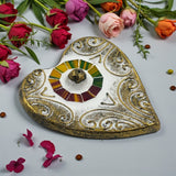 Mosaic Heart Incense Holder - Assorted