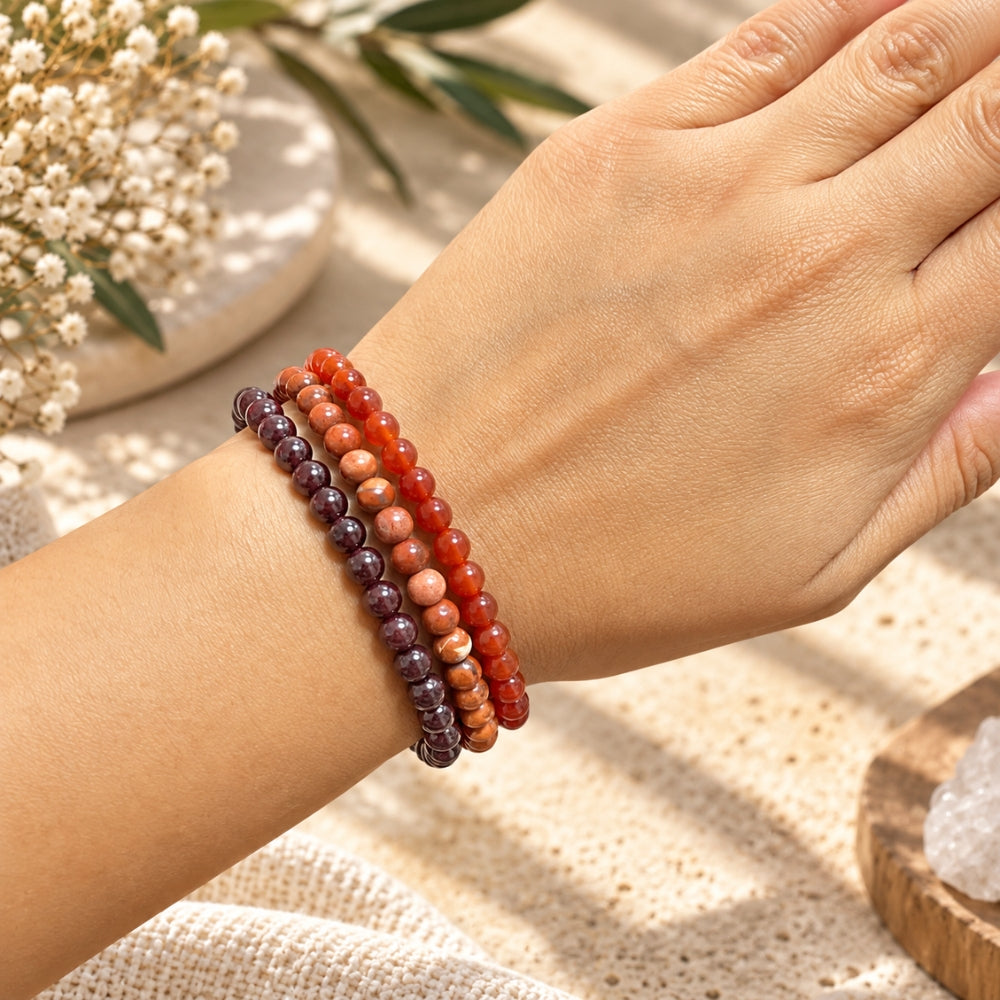Intentions Bracelet Set - 4mm Fire