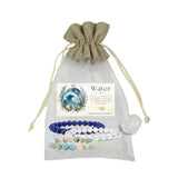 Intentions Bracelet Set - 8mm Water bracelet set of 3 with Lapis, Clear Quartz, and Amazonite