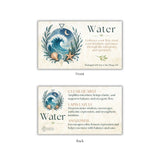Front and back views of Intentions Bracelet Set - Water cards