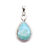 Larimar Silver Tear Drop Pendant
