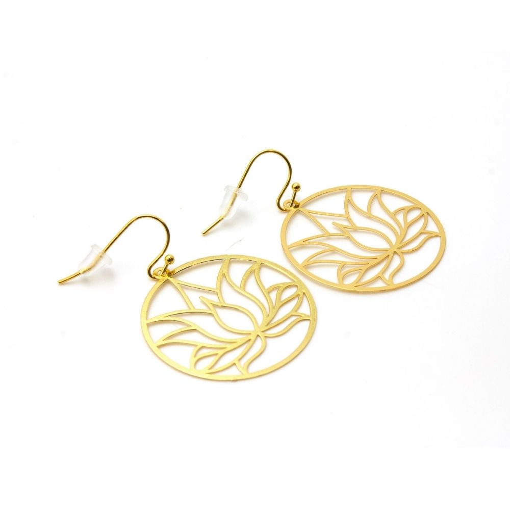 Lotus Earrings (Round)