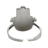 Sacred Geo Ring - Hamsa Silver