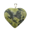 Olive serpentine Mini Heart Pendant