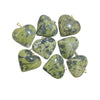 Olive serpentine Heart Pendant