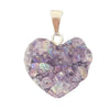 Pendant - Heart, Pearl Druzy 925