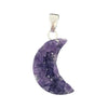 Amethyst Druzy Moon Pendant - 925