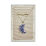 Necklace - Pearly Druzy Moon