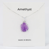 Amethyst Raw Crystal Necklace
