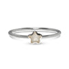 Rainbow Moonstone Star Silver Ring