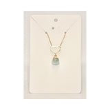 Raw Aquamarine Heart Crystal Necklace