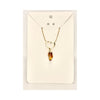 Raw Citrine Heart Crystal Necklace