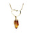 Raw Citrine Heart Crystal Necklace