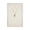 Raw Rose Quartz Heart Crystal Necklace